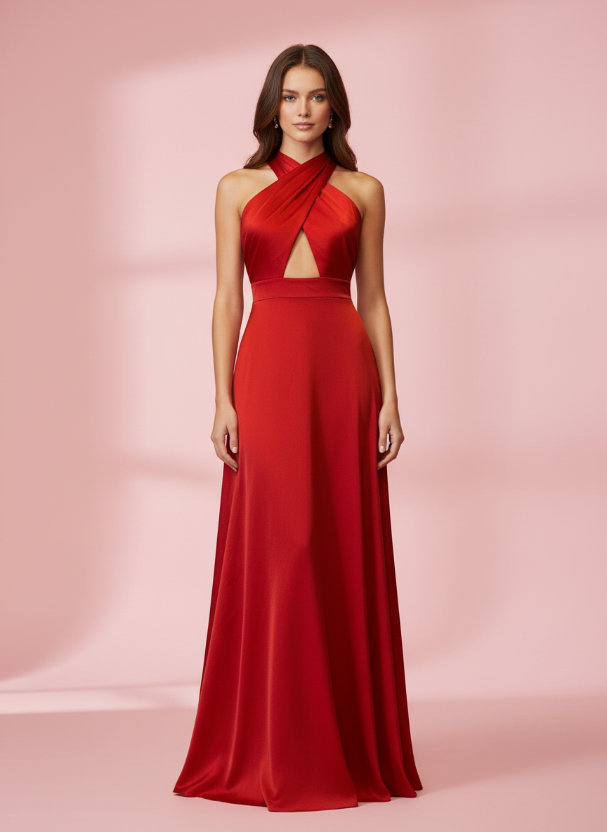 LONG RED DRESS 50785