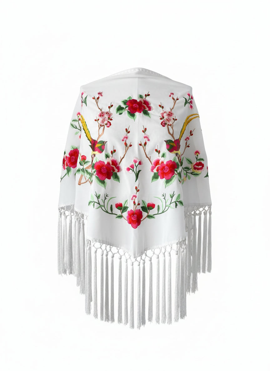 MANTÓN MT6  BLANCO CON COLOR