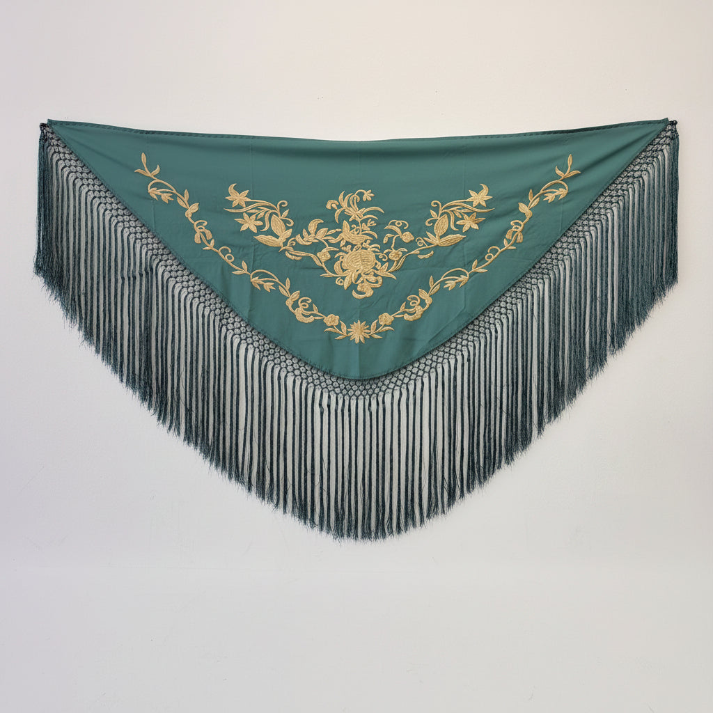 Mantoncillo Triangular 150cm mt22a-04verdementacondorado