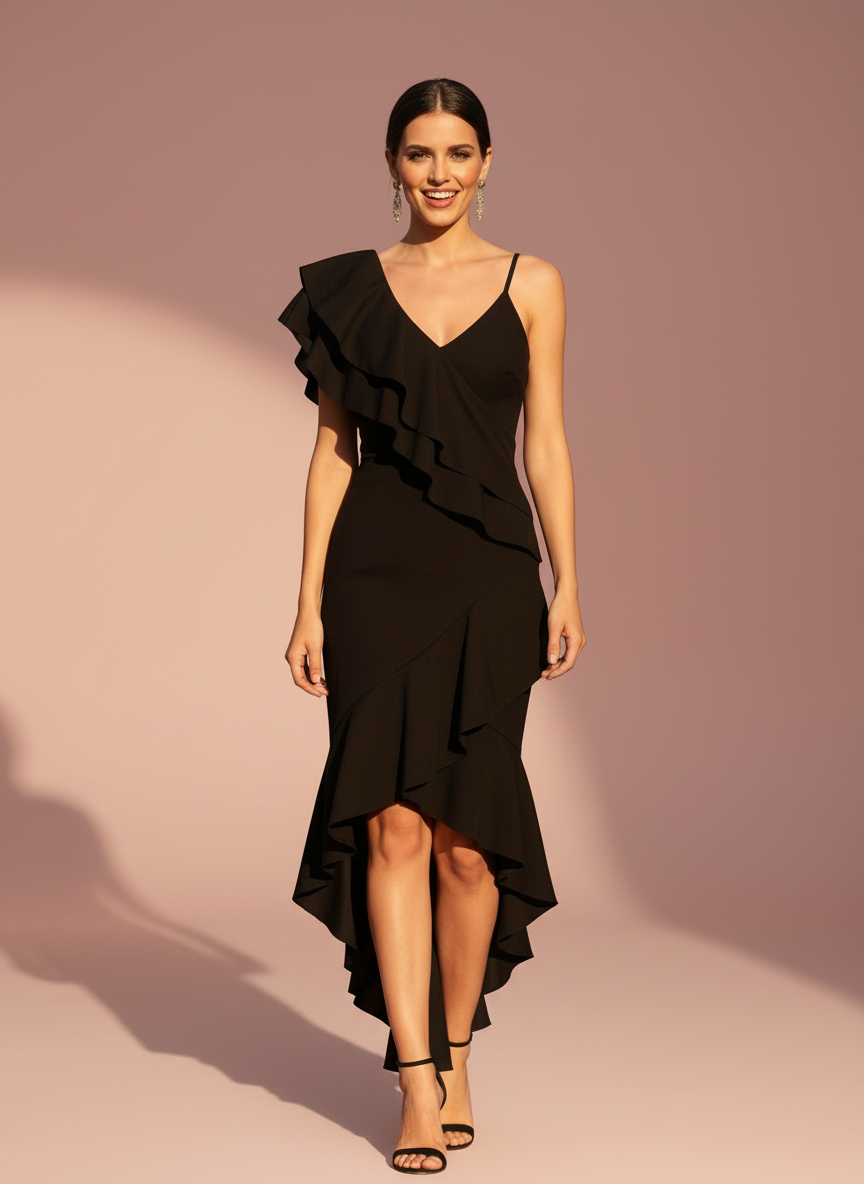 VESTIDO CORTO NEGRO 9644