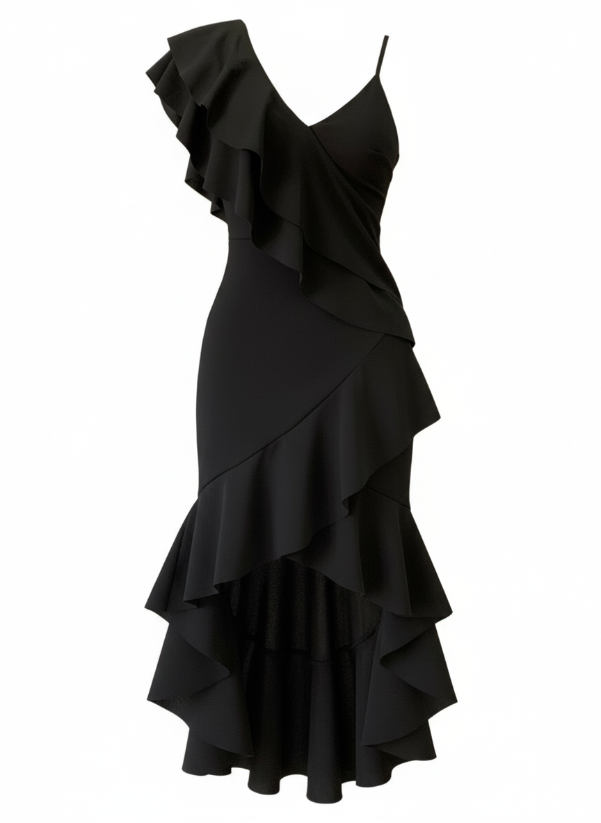 VESTIDO CORTO NEGRO 9644
