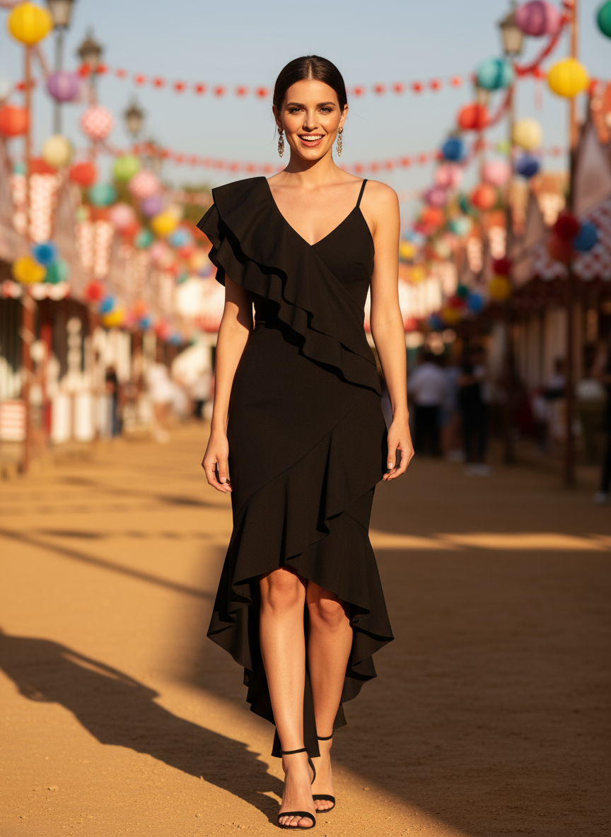 VESTIDO CORTO NEGRO 9644