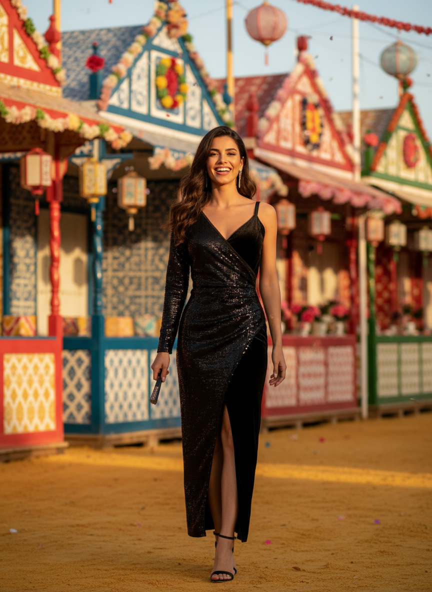 LONG BLACK DRESS 4902