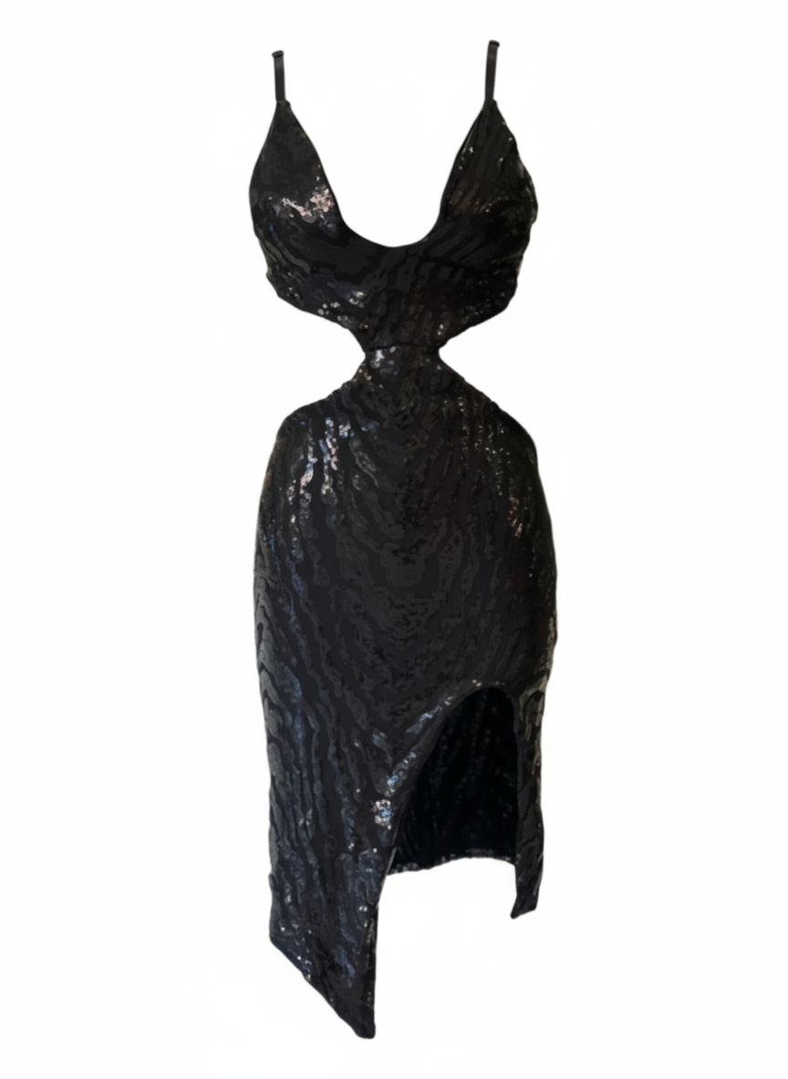 VESTIDO CORTO NEGRO 5386