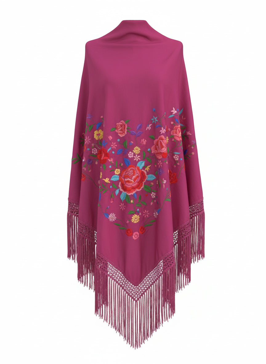 MANTÓN BUGANVILLA CON COLOR MT180-69