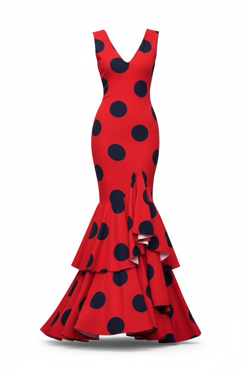 modern flamenco dress Red Flamenco Dress - Modern Elegant Spanish Gown