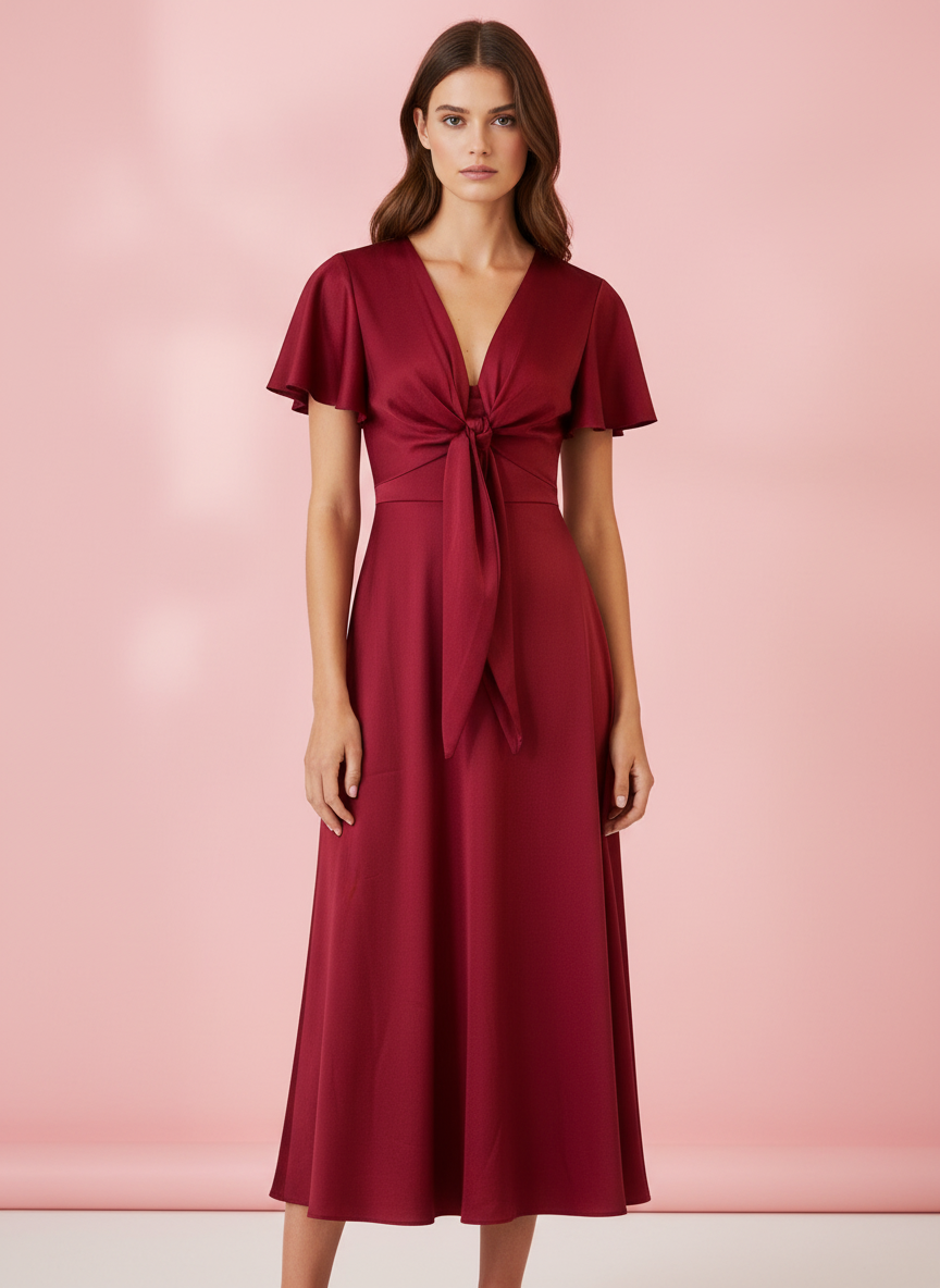 VESTIDO CORTO ROJO INDIO 51022