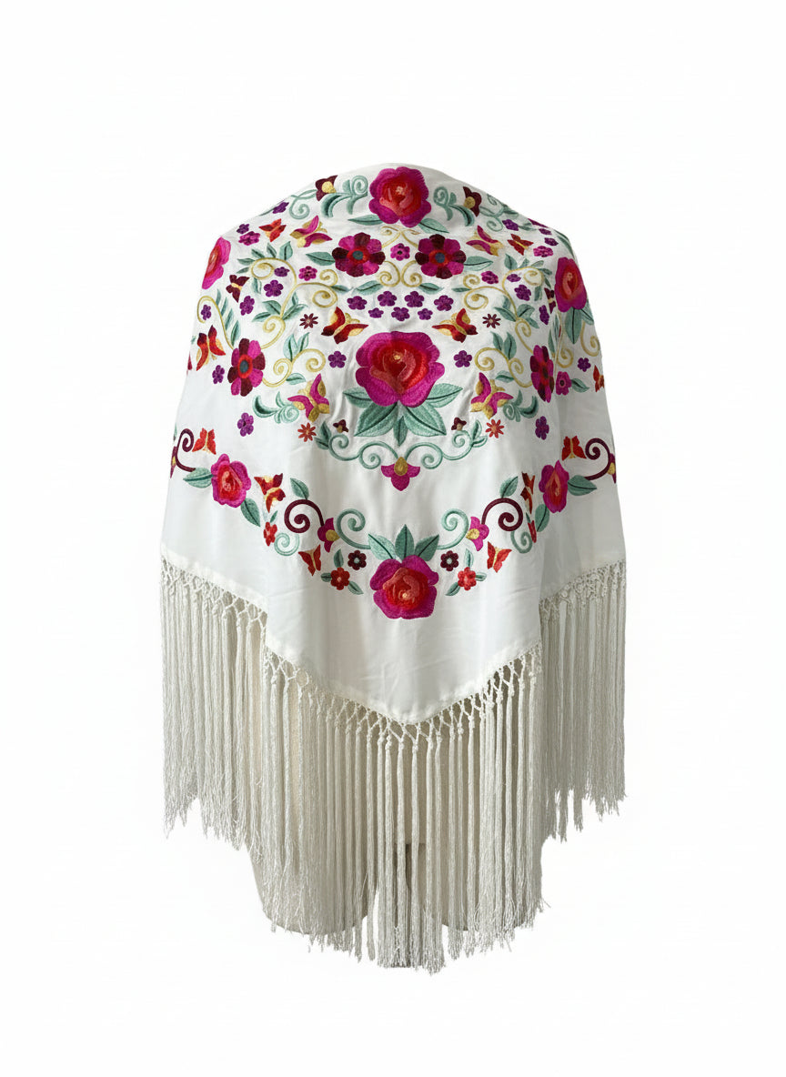 MANTÓN MT2  BLANCO CON COLOR