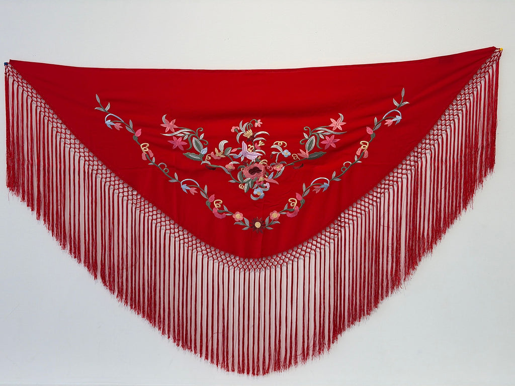 Mantoncillo Triangular 150cm mt22a-04rojoconcolor
