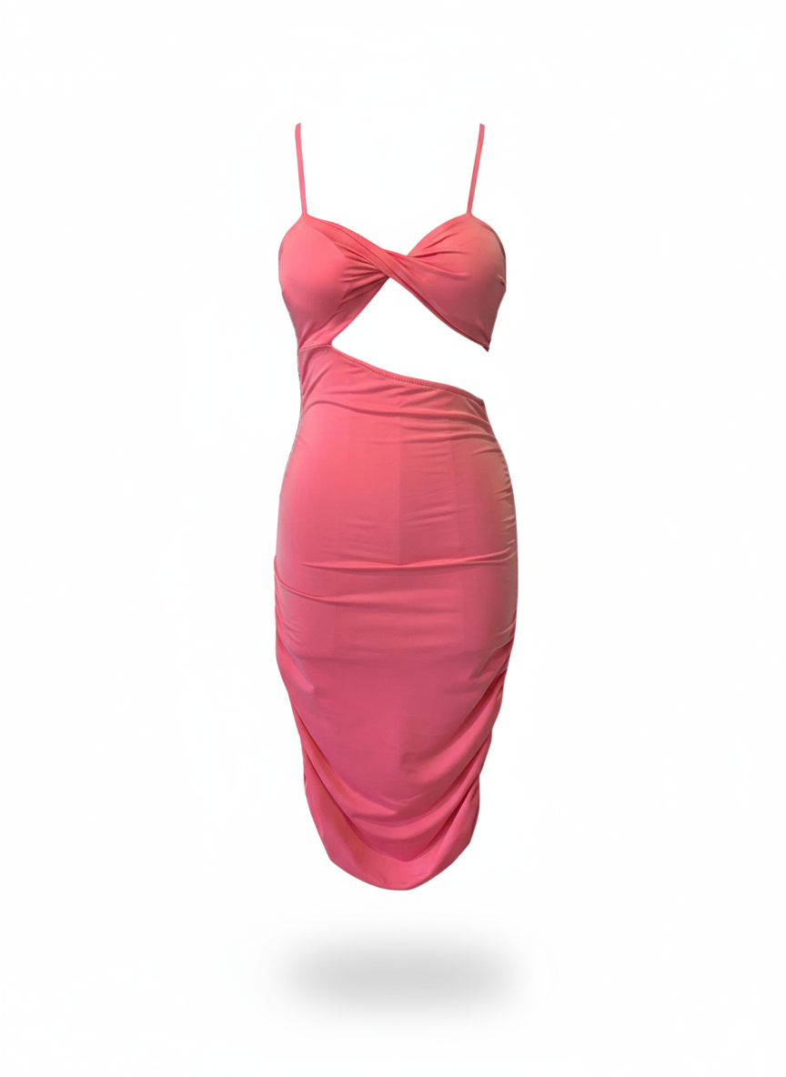 VESTIDO CORTO ROSA MALVA 50697