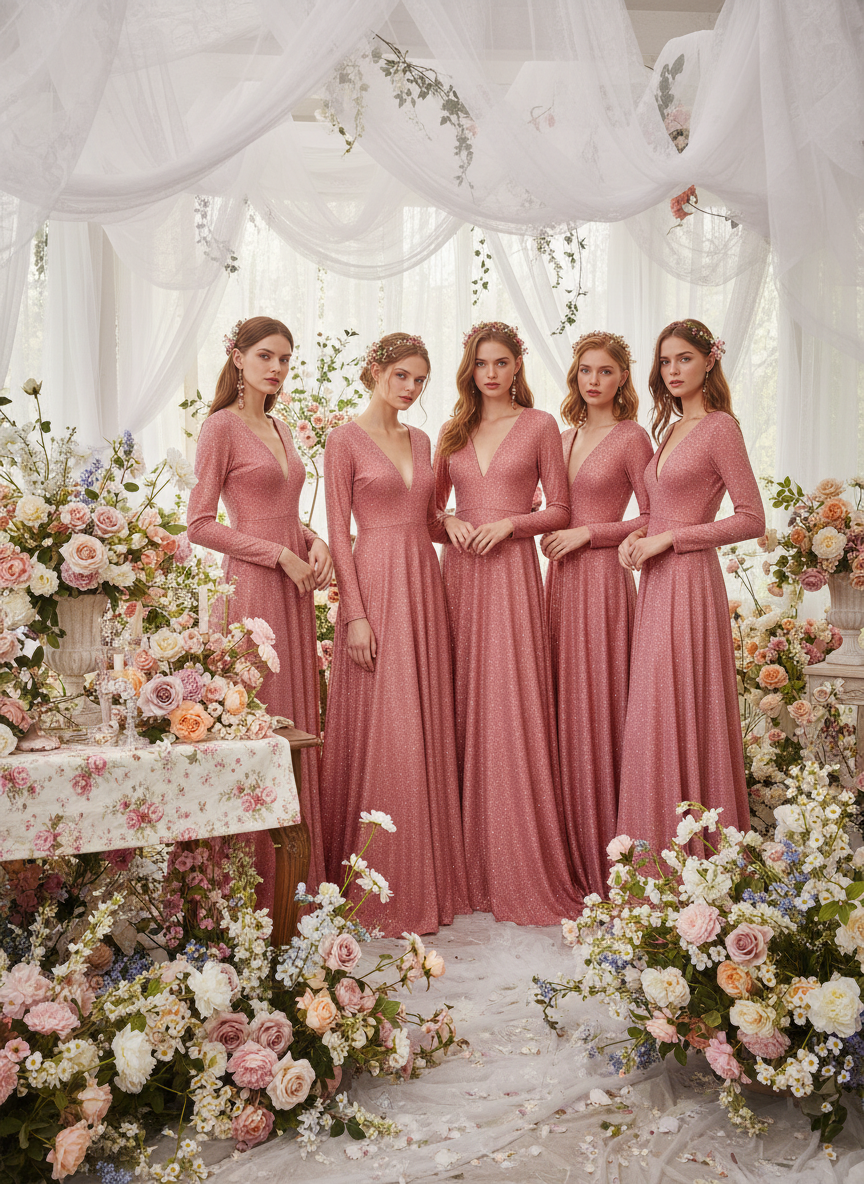 VESTIDO LARGO ROJO 8812