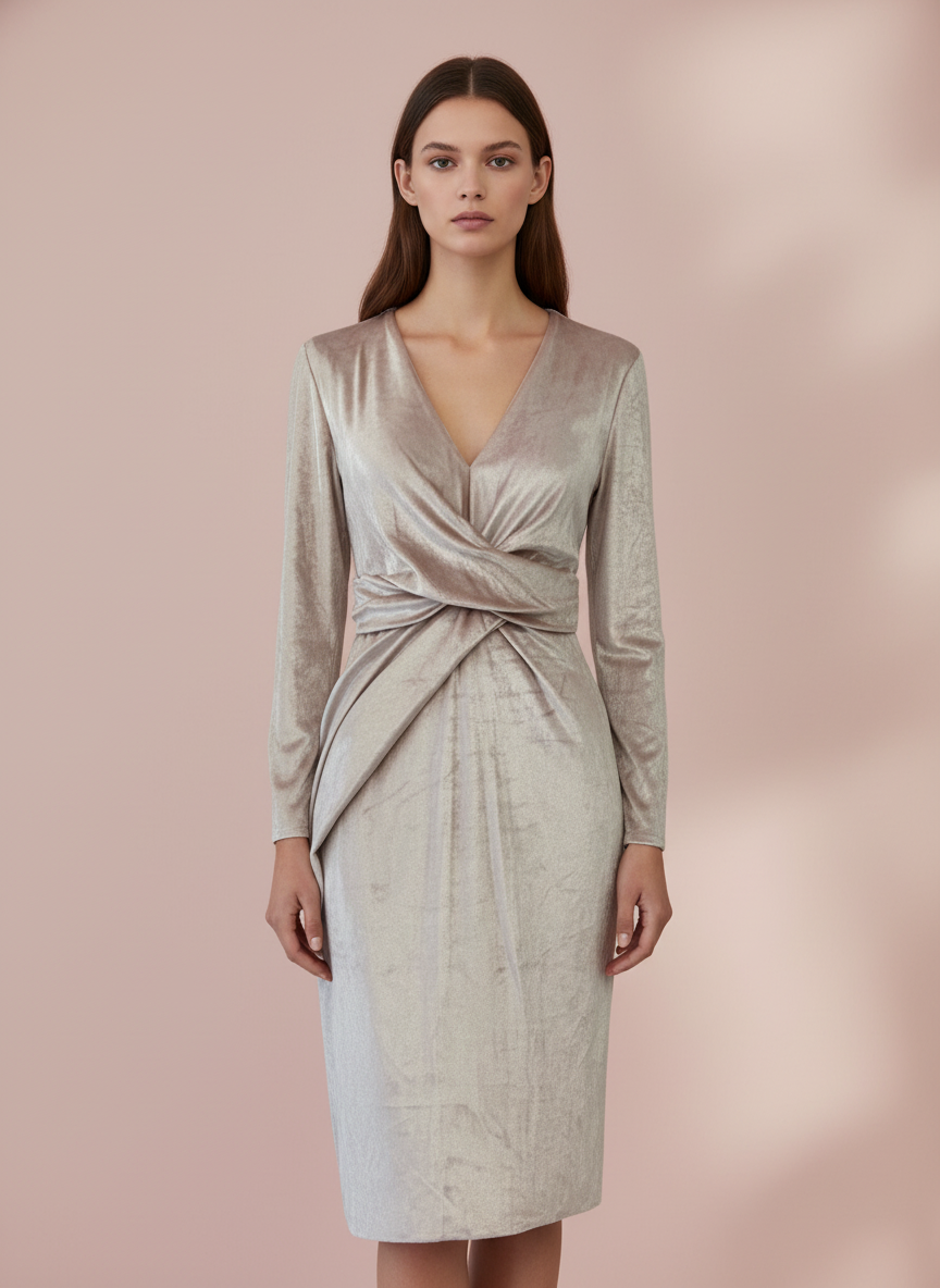 VESTIDO CORTO ROSA 4302