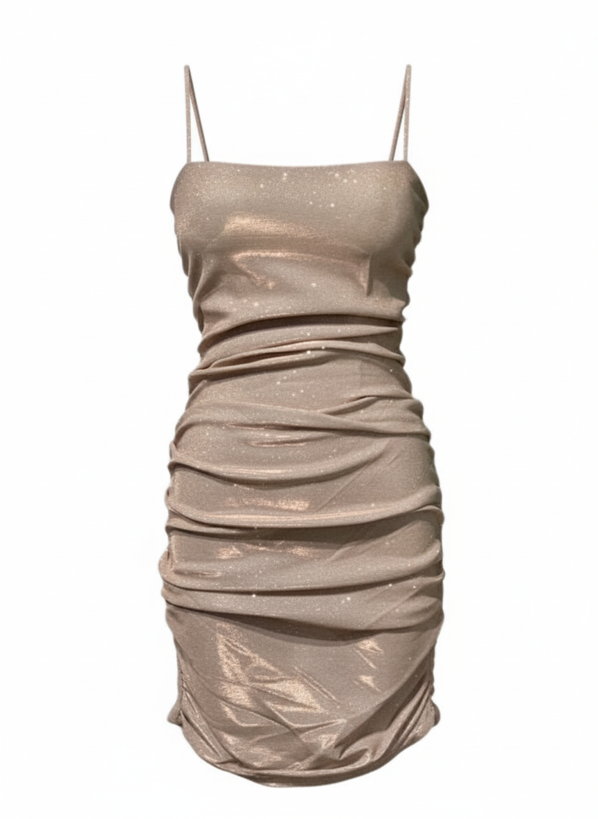 VESTIDO CORTO CHAMPAGNE 14401
