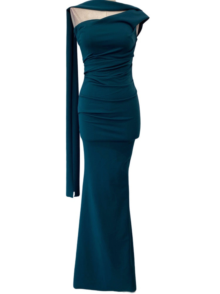 VESTIDO LARGO - AZUL PETRÓLEO - 25097