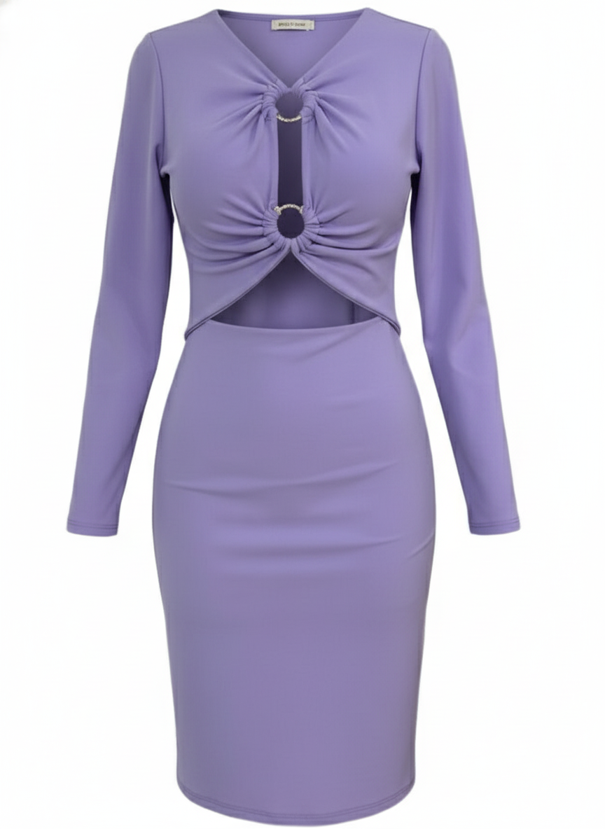 VESTIDO CORTO LILA MALVA 22264