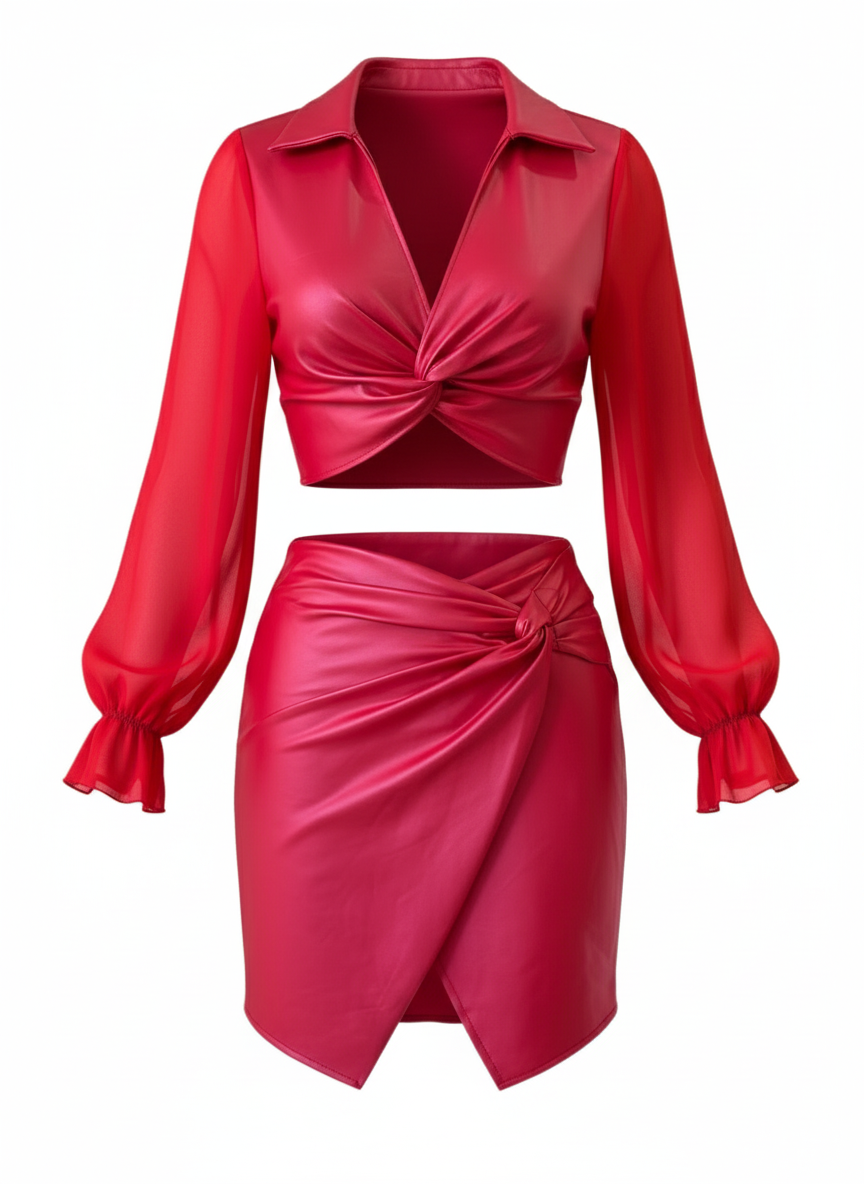 VESTIDO CORTO ROJO 22225