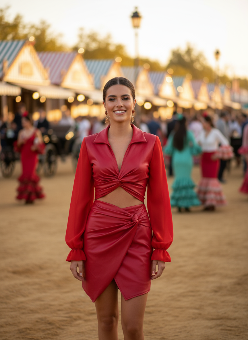 VESTIDO CORTO ROJO 22225