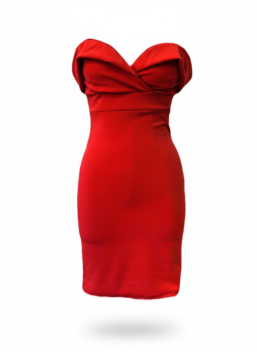 VESTIDO CORTO ROJO 9003