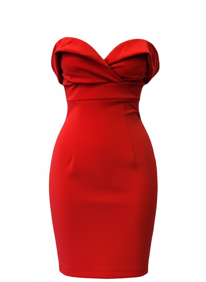 VESTIDO CORTO ROJO INDIO 9003