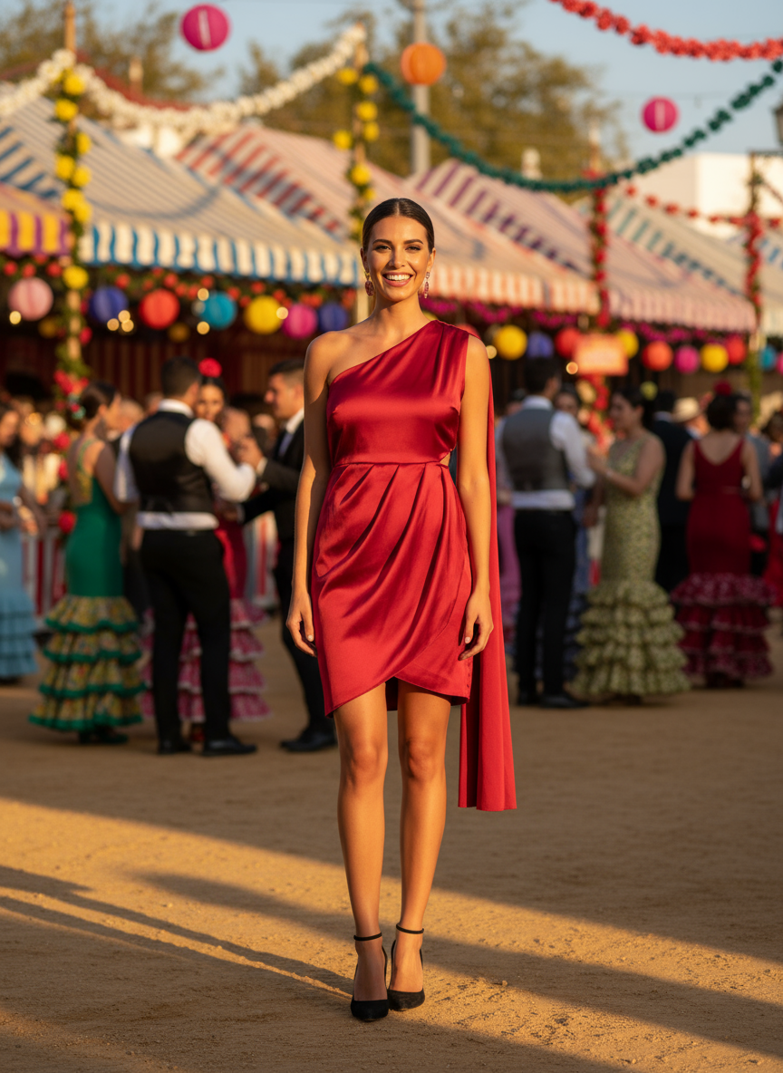 VESTIDO CORTO ROJO INDIO 51134