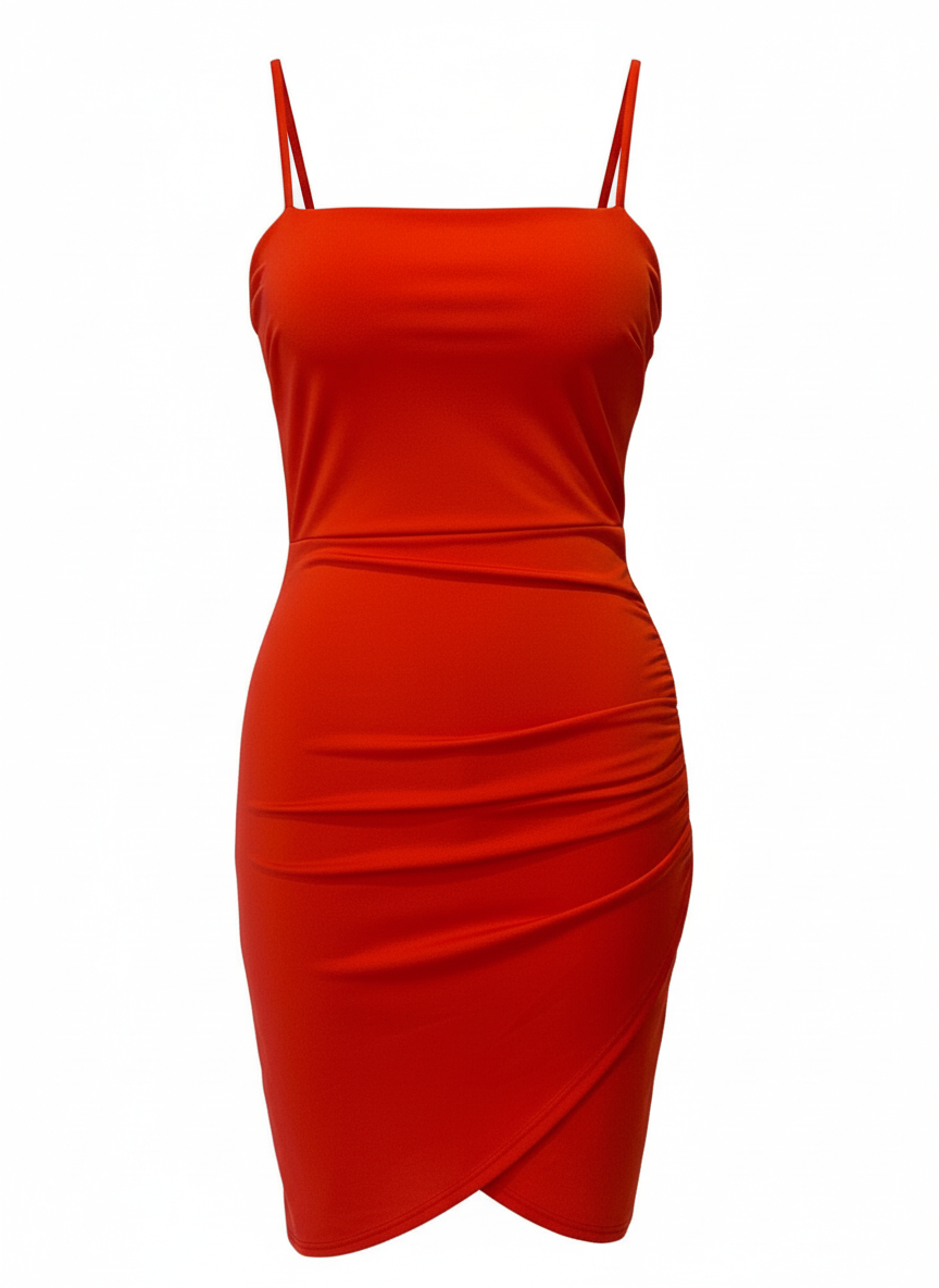 VESTIDO CORTO ROJO 50689