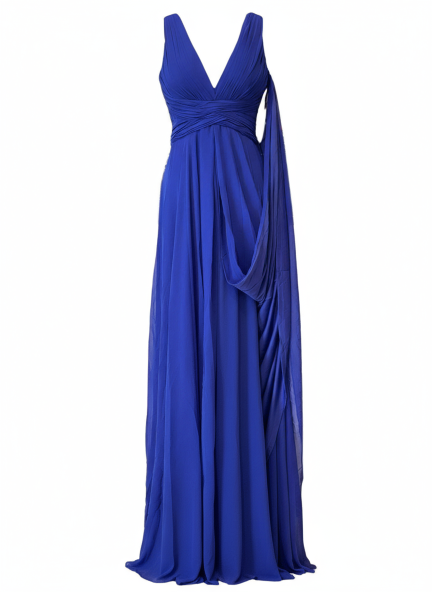 ELECTRIC BLUE LONG DRESS 7001