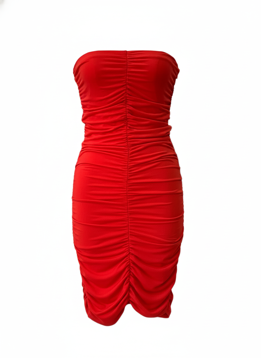 VESTIDO CORTO ROJO 25554