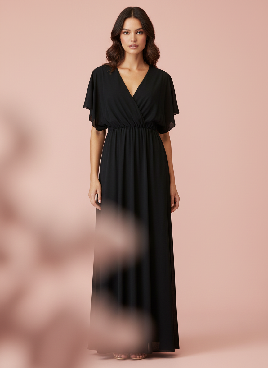 VESTIDO LARGO NEGRO 4883