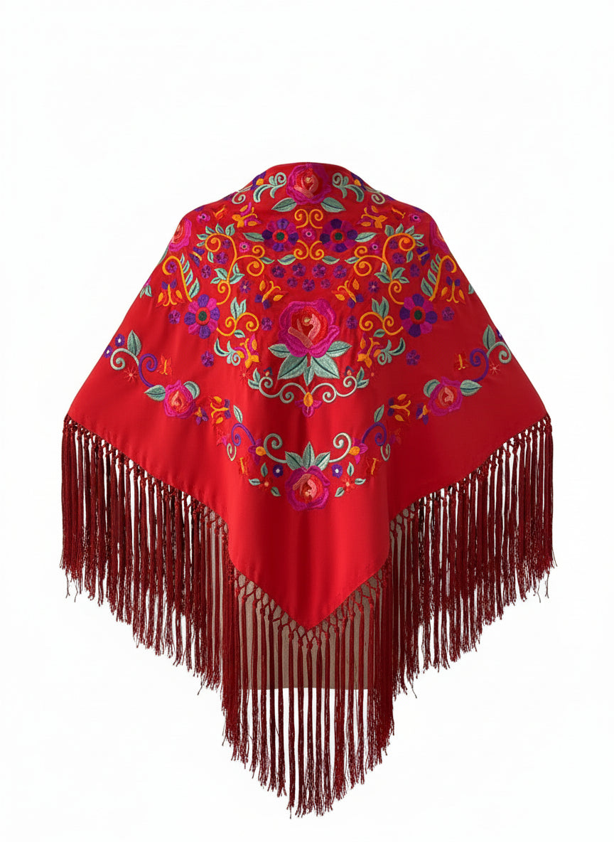 MANTÓN MT2  ROJO CON COLOR