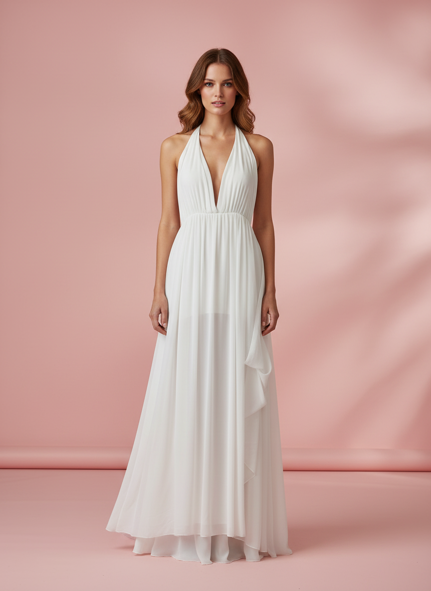 LONG WHITE DRESS 17499