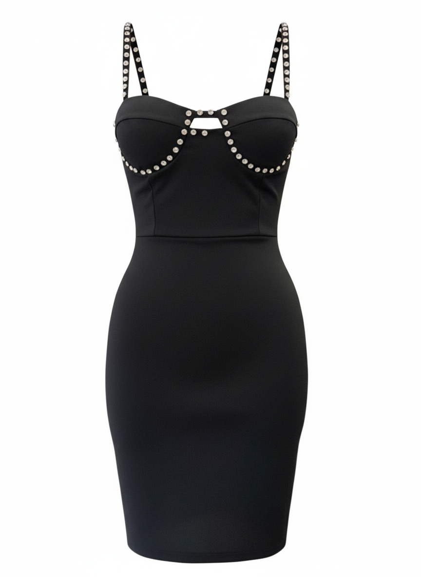 VESTIDO CORTO NEGRO 23645