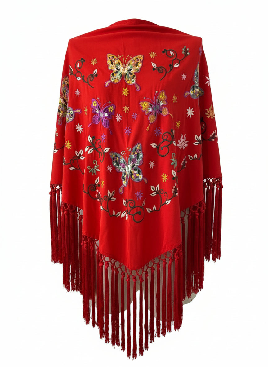 MANTÓN MT1  ROJO CON COLOR