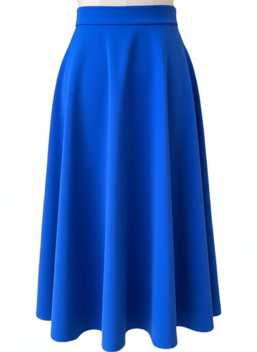 FALDA MIDI AZUL 3848