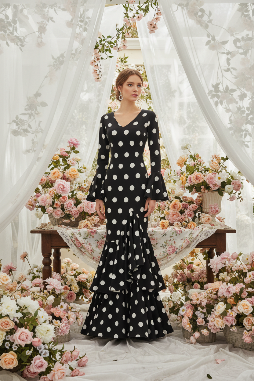 Black Flamenco Dress - Premium Versatility | Ref. M0491