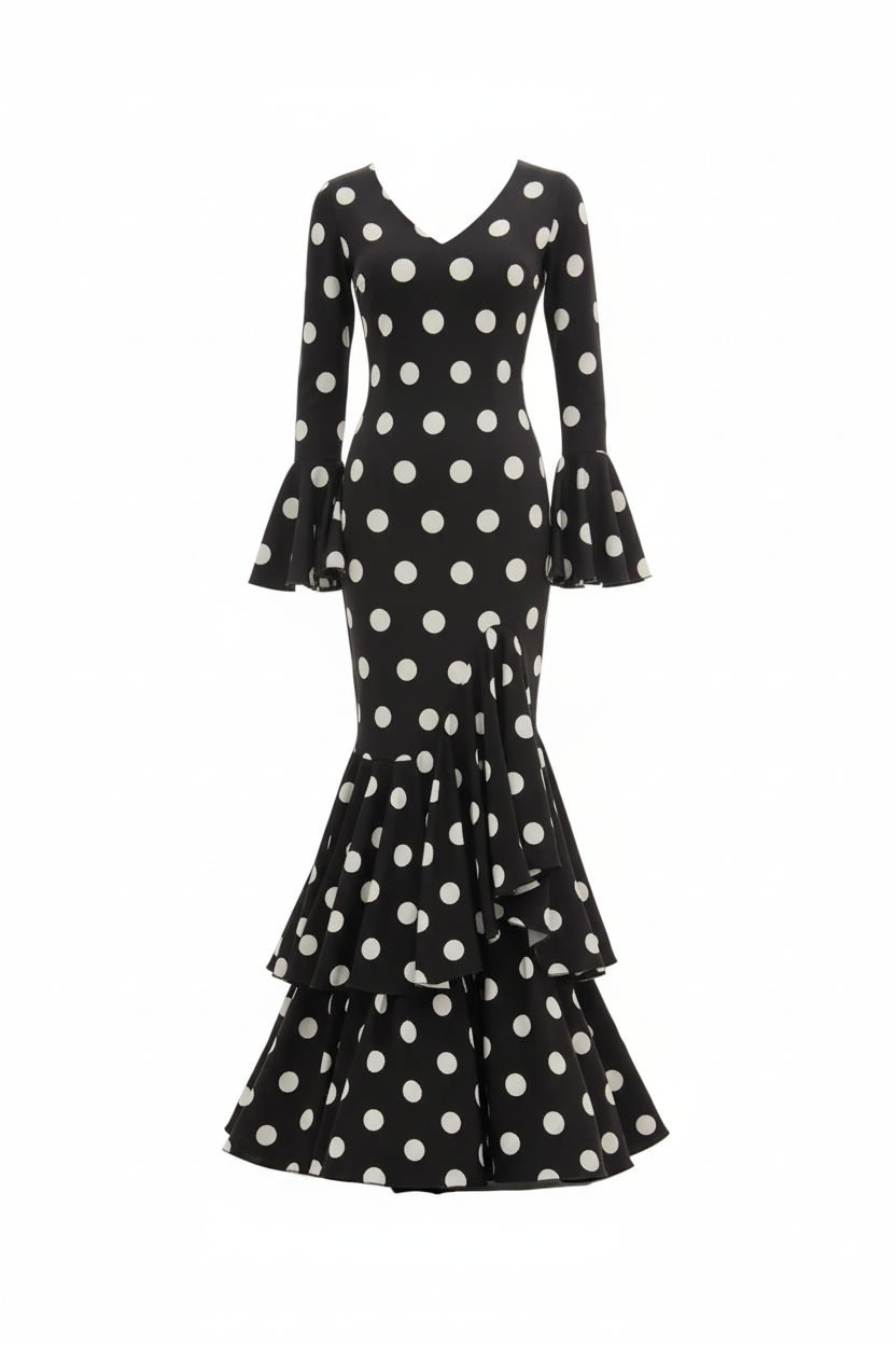 Black Flamenco Dress - Premium Versatility | Ref. M0491