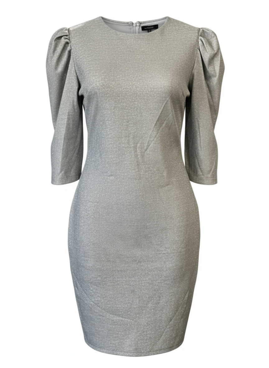 VESTIDO CORTO GRIS CLARO 8816
