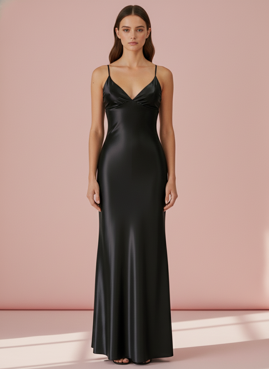 LONG BLACK DRESS 22931