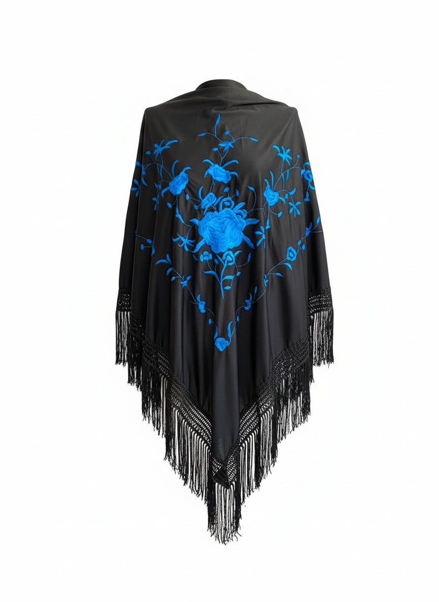 MANTÓN Negro Con Azul MT180-91