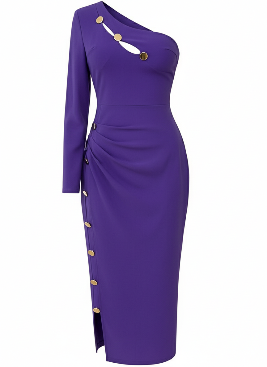 VESTIDO CORTO MORADO 22023