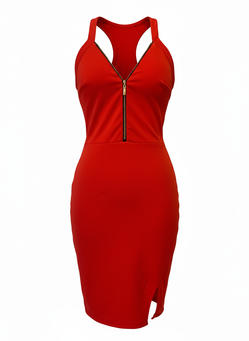 VESTIDO CORTO ROJO 23590