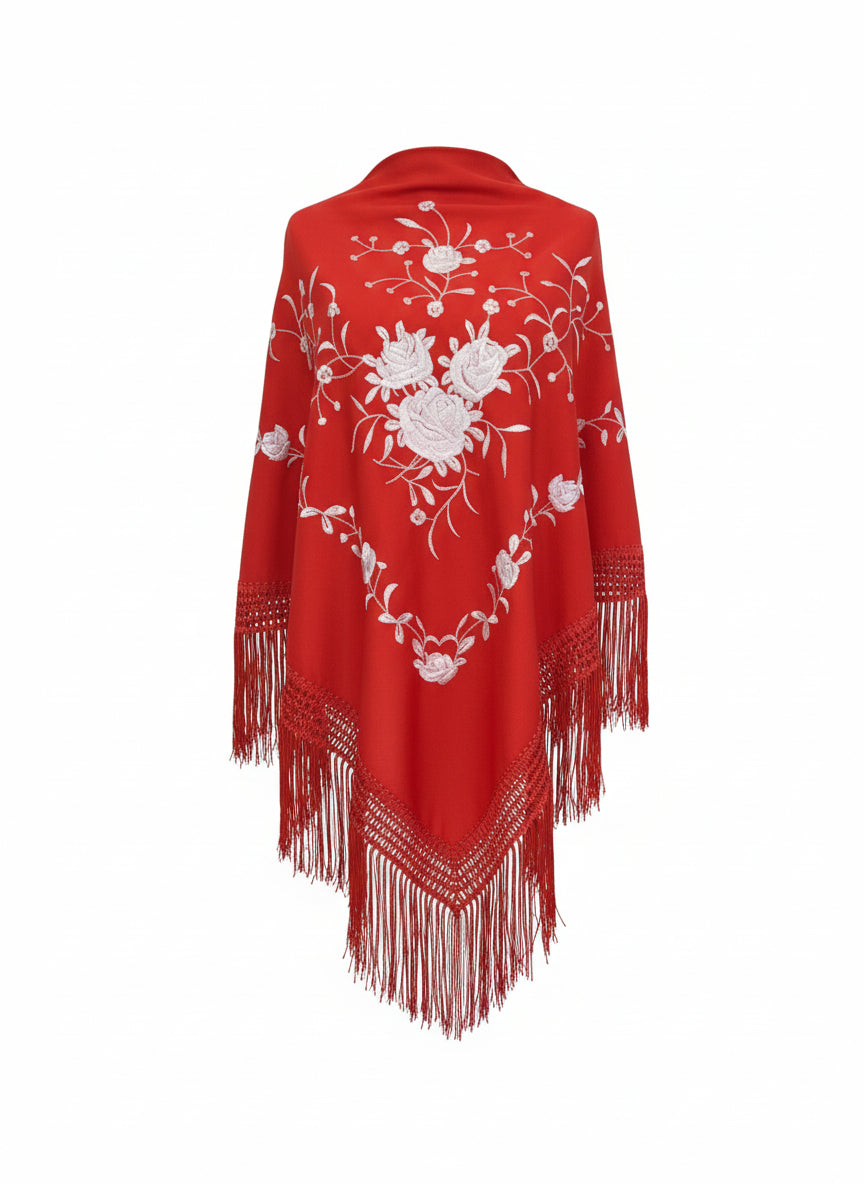 MANTÓN Rojo Con Blanco MT150-16