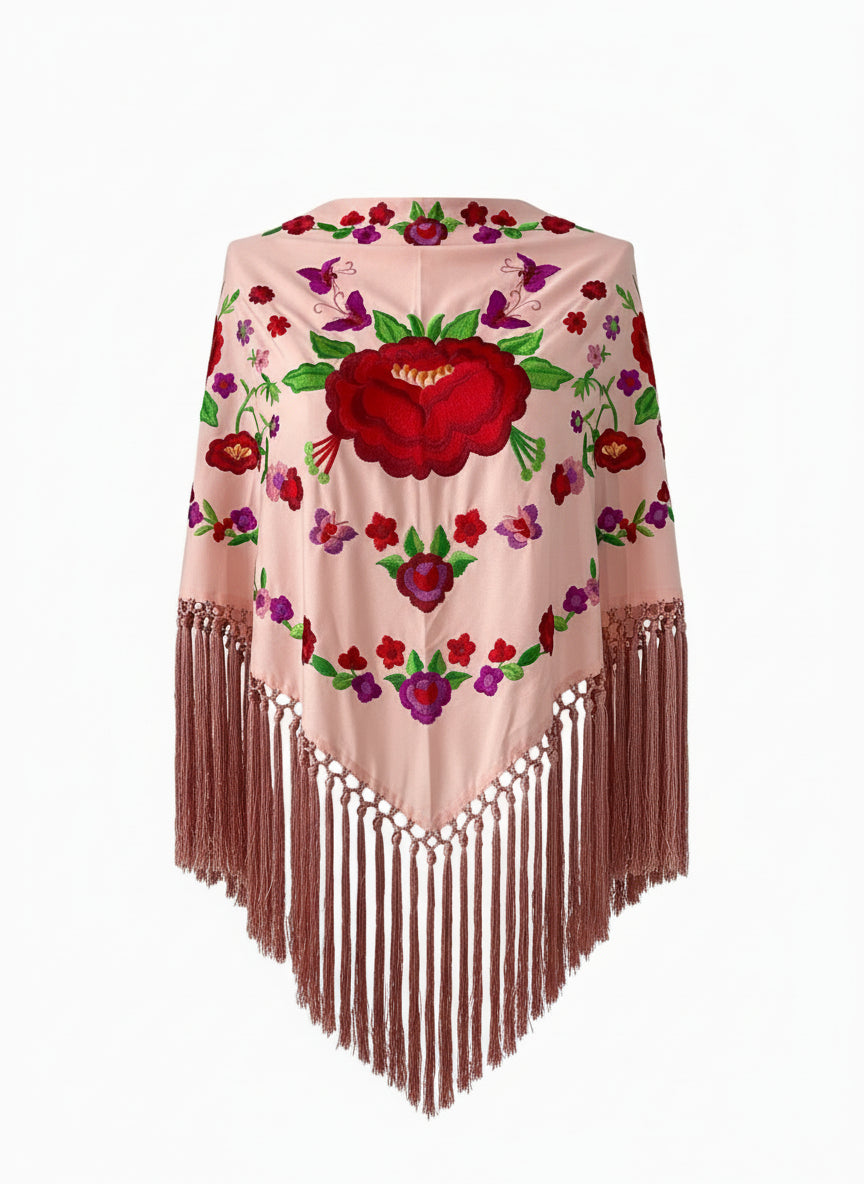 MANTÓN MT3  ROSA BEBE CON COLOR