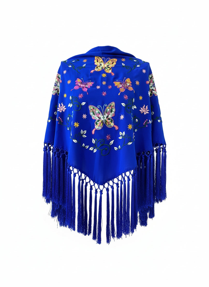 MANTÓN MT1  AZUL ELÉCTRICO CON COLOR