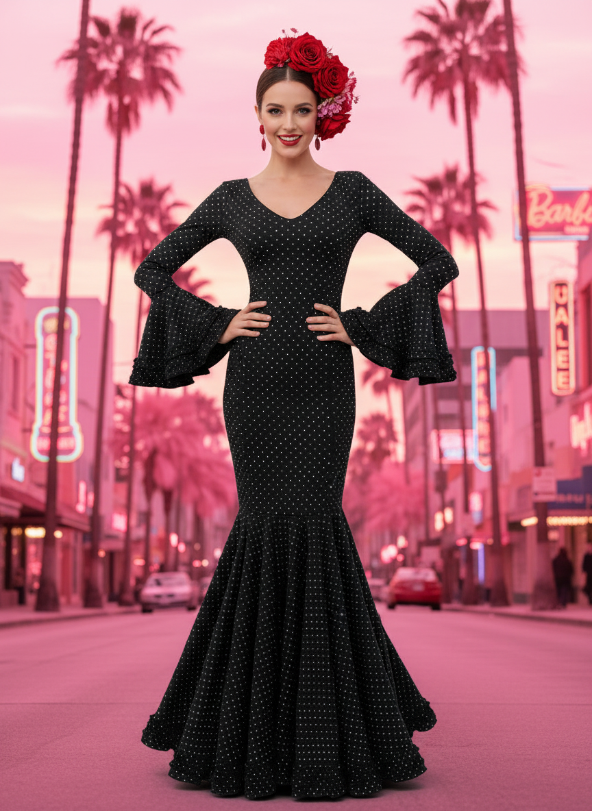 TRAJE FLAMENCA NEGRO EMMA WU DESIGN X FLAMENCA EM252