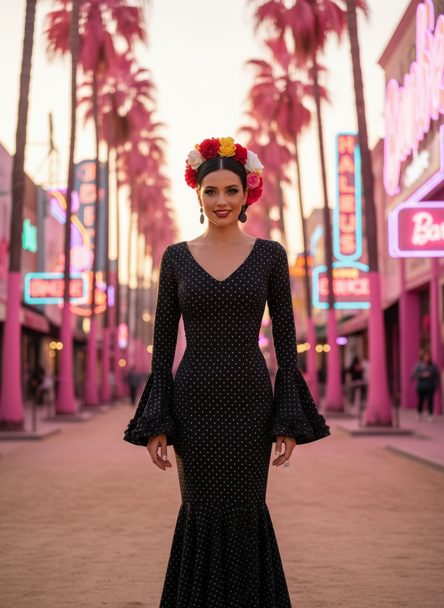 TRAJE FLAMENCA NEGRO EMMA WU DESIGN X FLAMENCA EM252