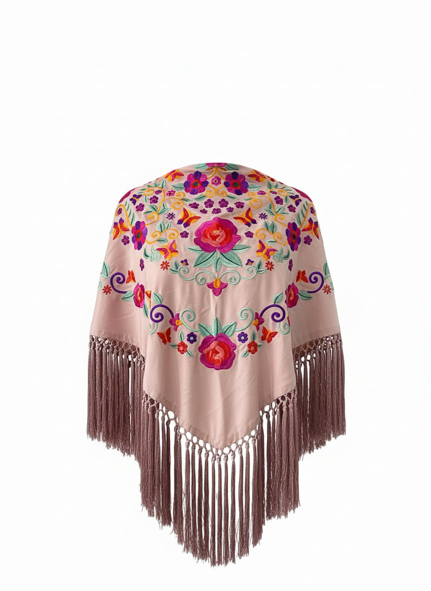 MANTÓN MT2  ROSA BEBE CON COLOR