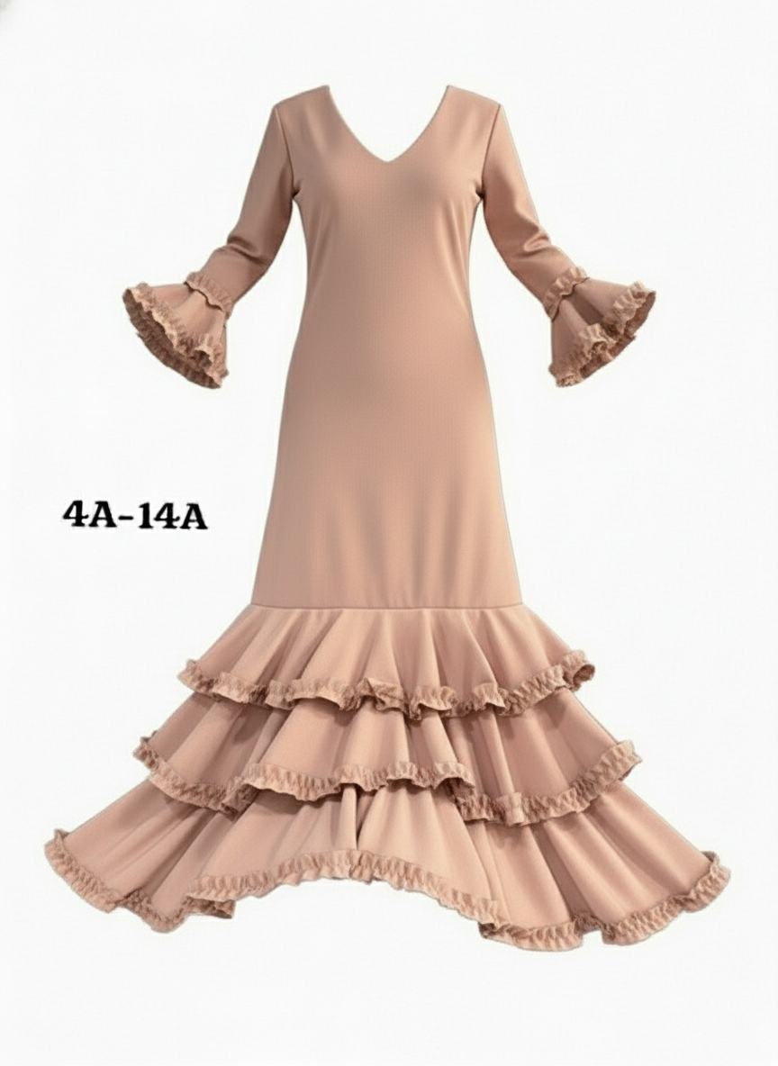 TRAJE FLAMENCA DE NIÑA  ROSA KL502