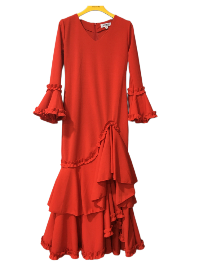 TRAJE FLAMENCA DE NIÑA  ROJO KL501