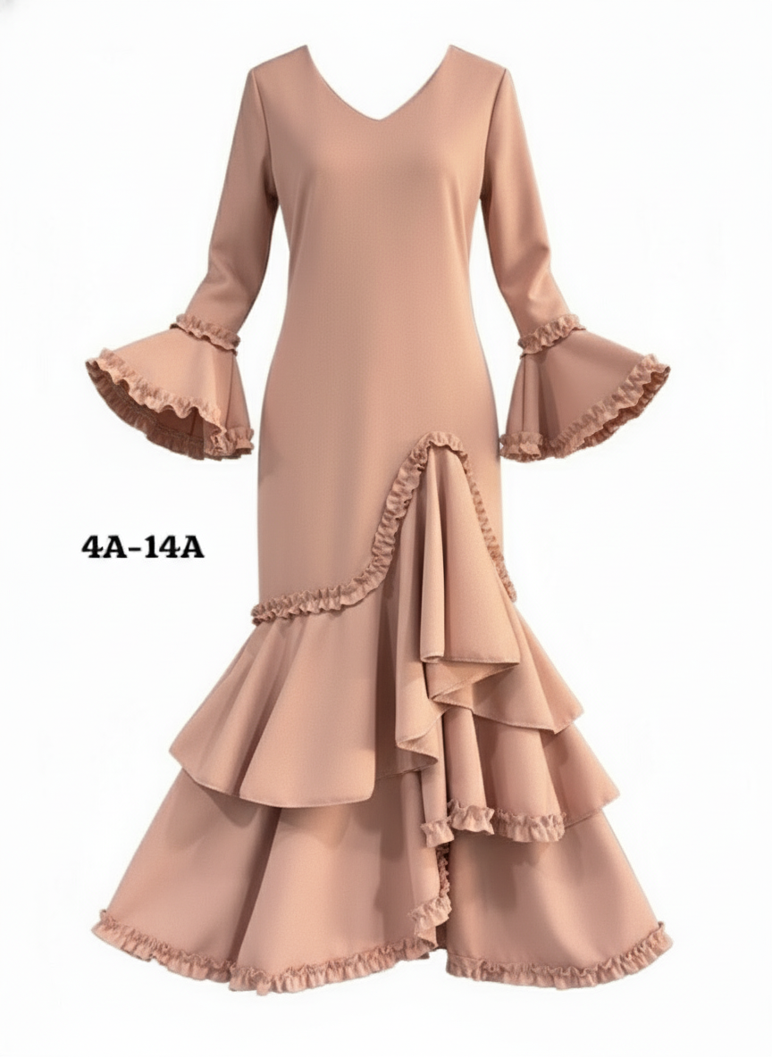 TRAJE FLAMENCA DE NIÑA  ROSA KL501