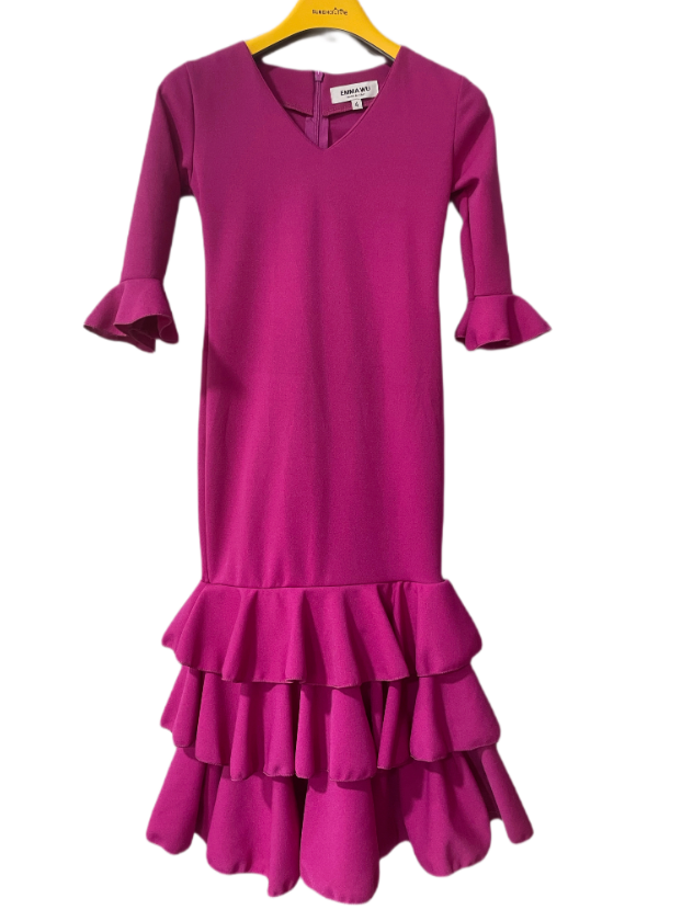TRAJE FLAMENCA DE NIÑA  BUGANVILLA K506